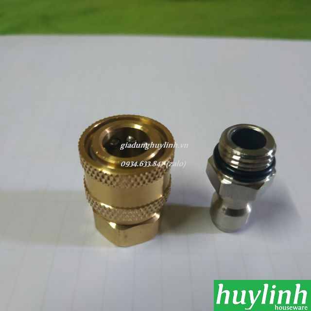 Bộ khớp nối nhanh ren 14 mm - Dùng cho Máy rửa xe hoặc Súng xịt cao áp