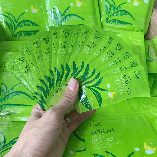 Mặt nạ ngủ trà xanh LAIKOU MATCHA