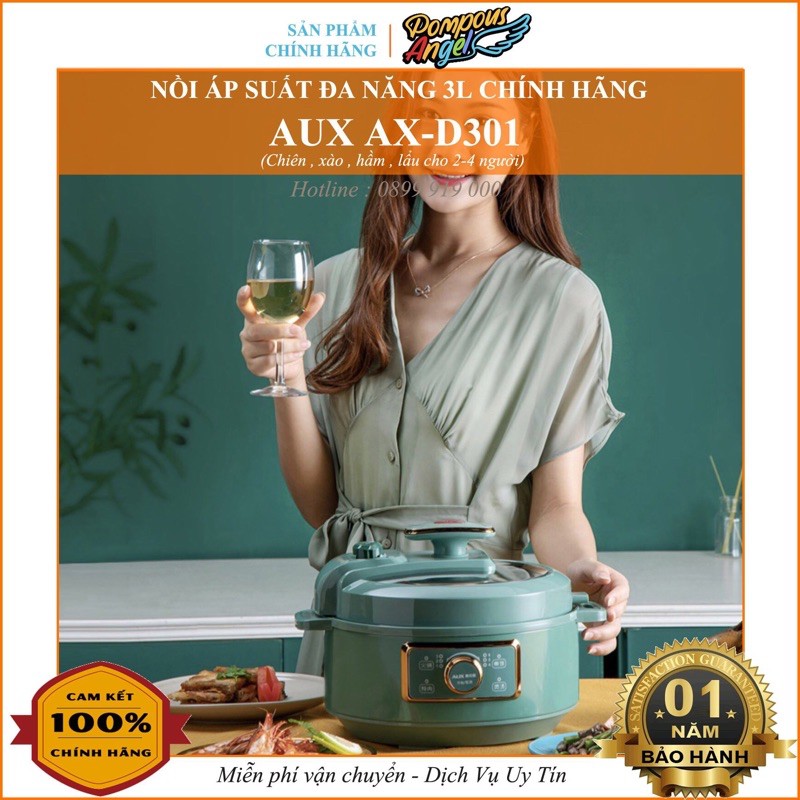 Nồi áp suất đa năng AUX AX-D301 nội địa, hàng chính hãng , bảo hành 12 tháng ,lỗi đổi mới trong 7 ngày