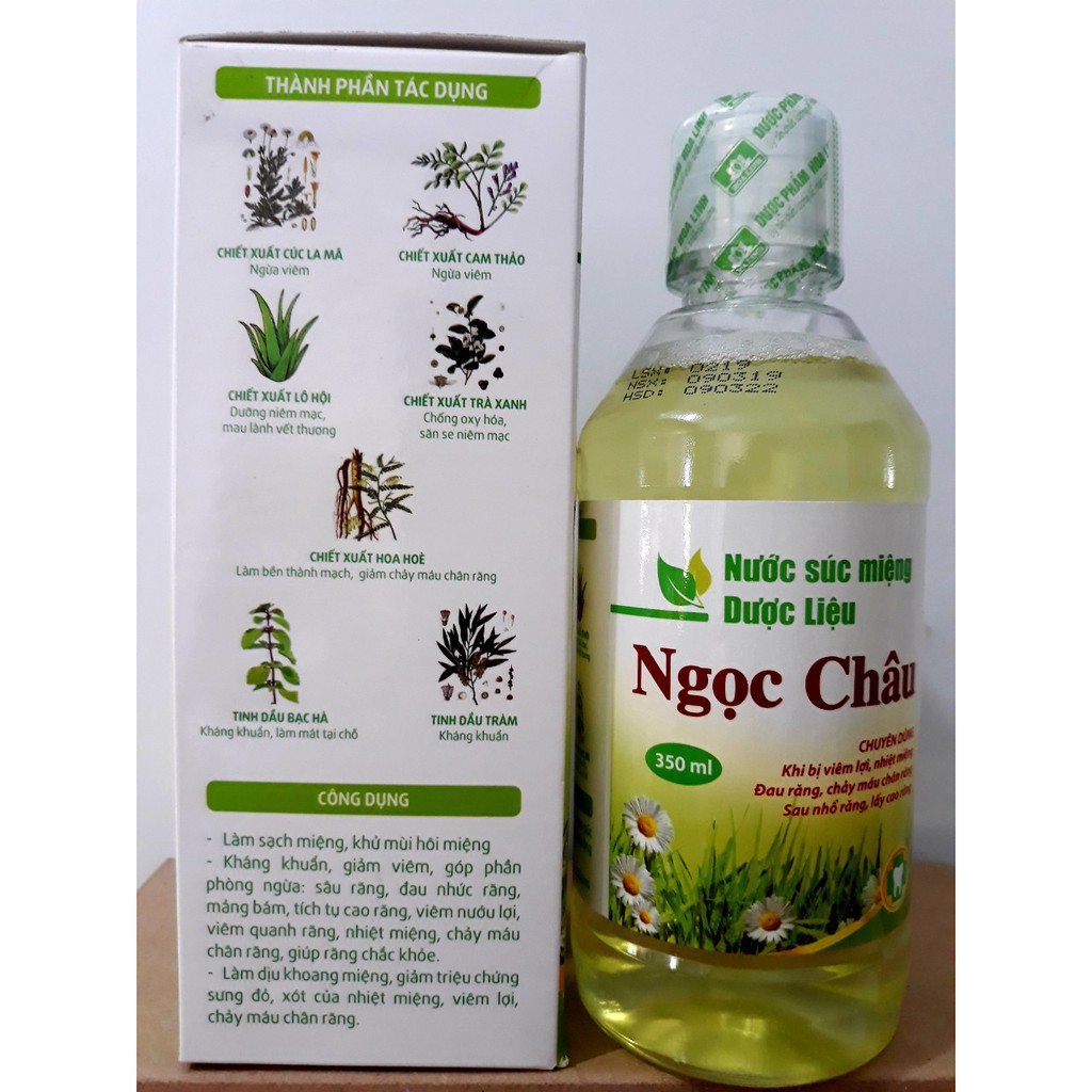 Nước súc miệng dược liệu Ngọc châu chai 350ml