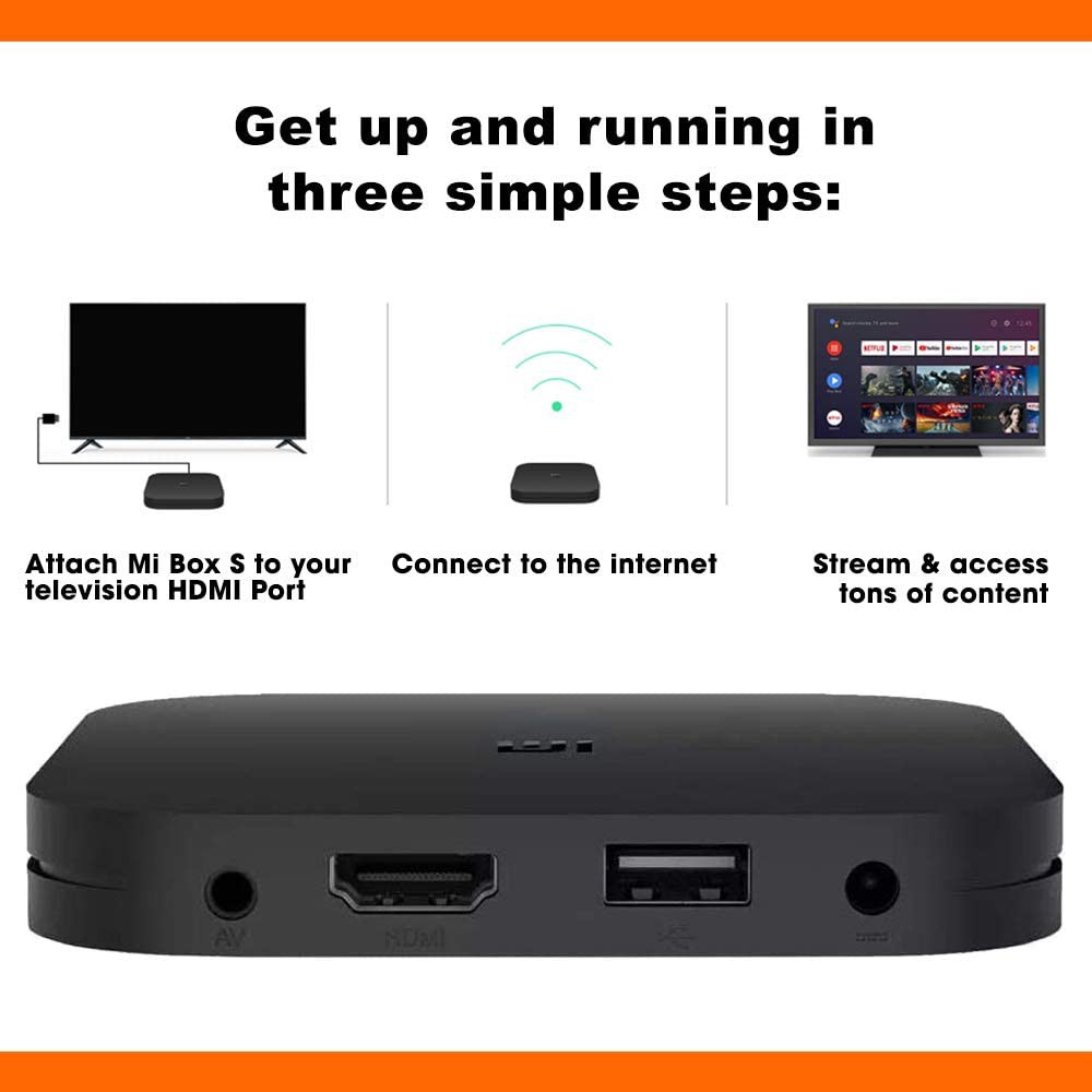 [Mã 55ELSALE1 giảm 7% đơn 300K] [Bản Quốc Tế] Android Tivi Box Xiaomi Mibox S 4K 2G+8G (MDZ-22- AB) hỗ trợ Tiếng Việt