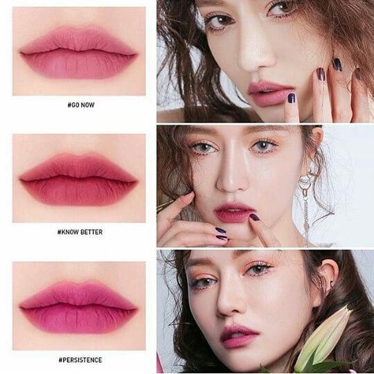 Son kem lì 3CE Velvet Lip Tint  #Go Now - Hồng Nude Ngả Tím