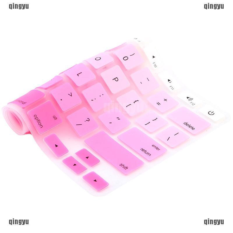 Tcmy ❤♣ Miếng Bọc Bảo Vệ Bàn Phím Bằng Silicon Màu Cầu Vồng Cho iMac Macbook Pro
