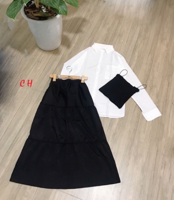 Sét 3 món sơ mi+ 2 dây+ cv 3 tầng CON765