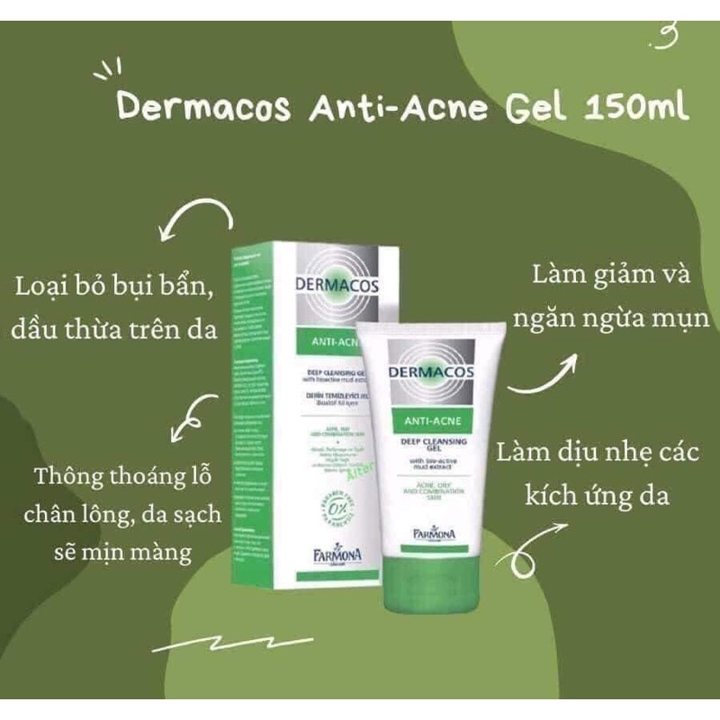 Sữa rửa mặt dành cho da mụn Farmona Dermacos nội địa Ba Lan