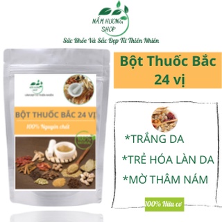 100GR Bột thuốc bắc dưỡng da nguyên chất 24 vị Organic - mỹ phẩm handmade