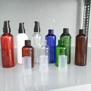 Combo 100 chai nhựa Pet nhiều màu dung tích 100ml nắp Xịt giọt đen