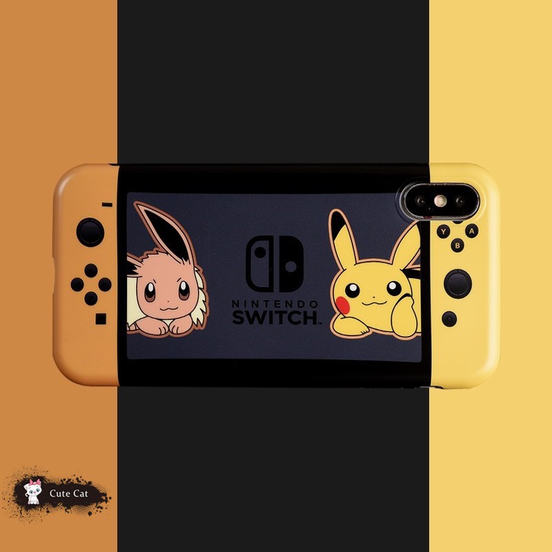 Ốp Điện Thoại Hình Máy Chơi Game Cầm Tay Pikachu Đáng Yêu Cho Iphone 11 8 Plus 7