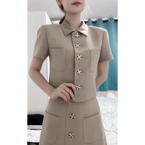 ẢNH THẬT Set Sơ Mi Chân Váy Công Sở