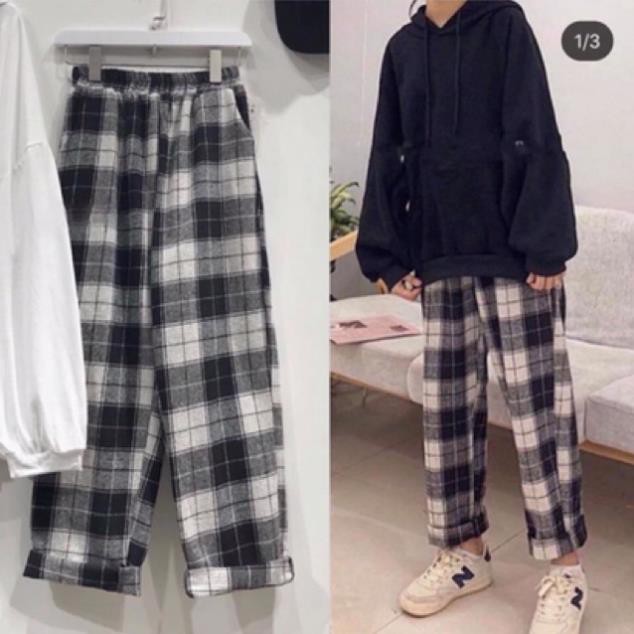 Quần Baggy Sọc Caro Nữ ( MẪU BÁN CHẠY ) có 3 màu