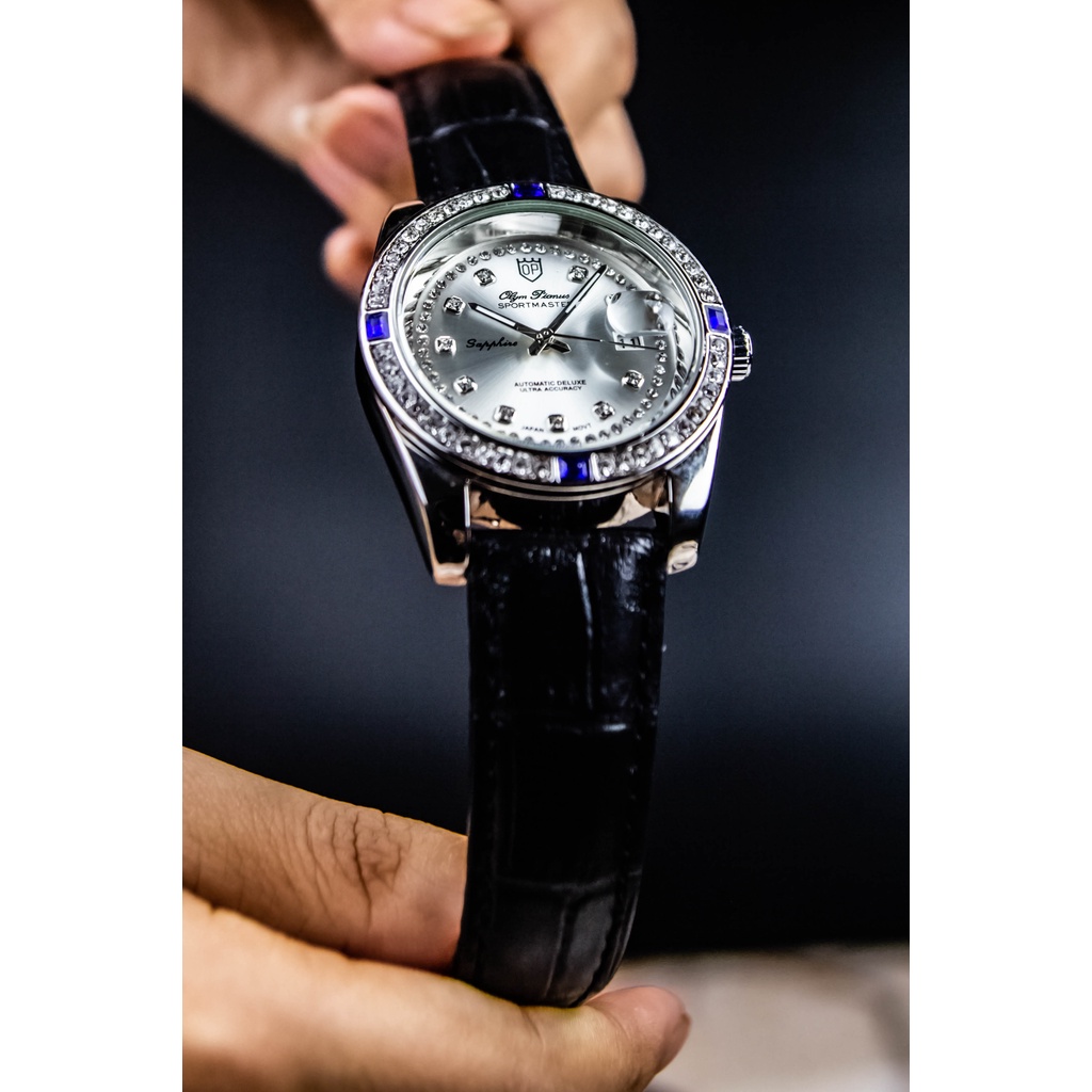 Đồng Hồ Nam dây da OLYM PYANUS Viền Đính Đá Nhân Tạo Đẳng Cấp cho nam giới | BigBuy360 - bigbuy360.vn