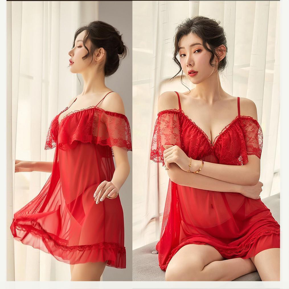 [Siêu Phẩm - Sang Đẹp] ❤HOT 2021 ❤ váy ngủ thun lưới ren -đầm ngủ sexy cao cấp B1040 | BigBuy360 - bigbuy360.vn