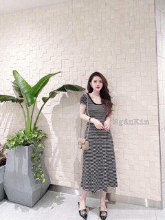 ( BÁN SỈ ) váy maxi cotton cổ vuông