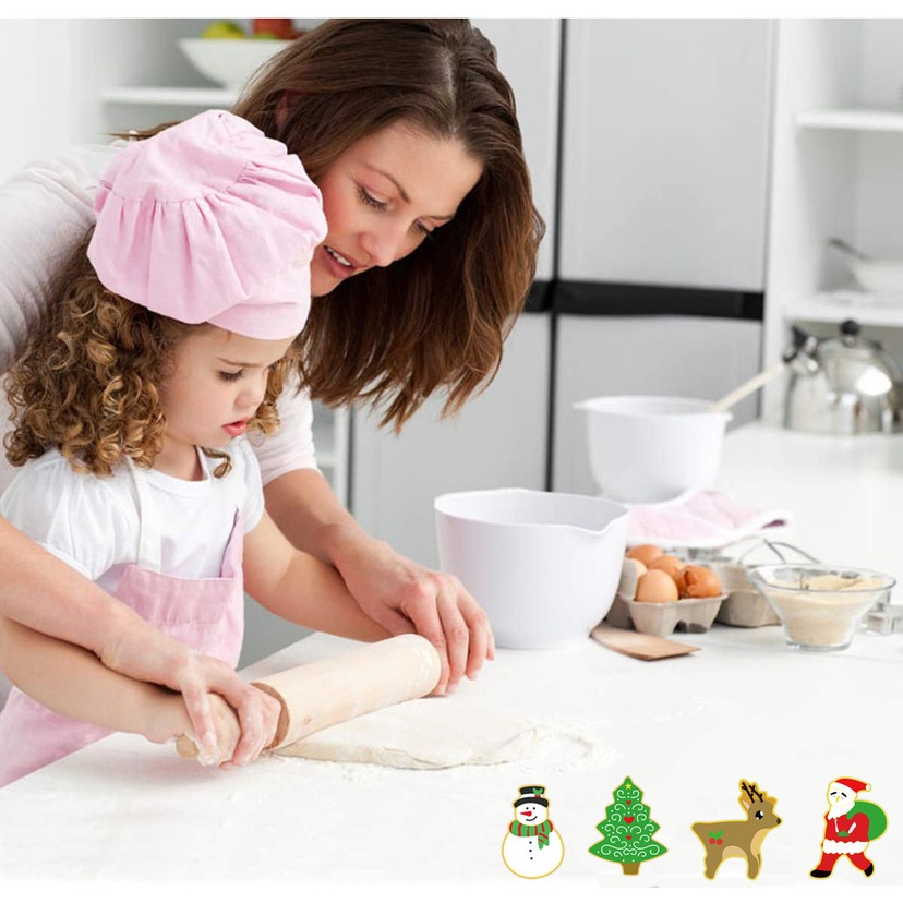 Set 5 khuôn cắt bánh quy bằng thép không gỉ chủ đề giáng sinh