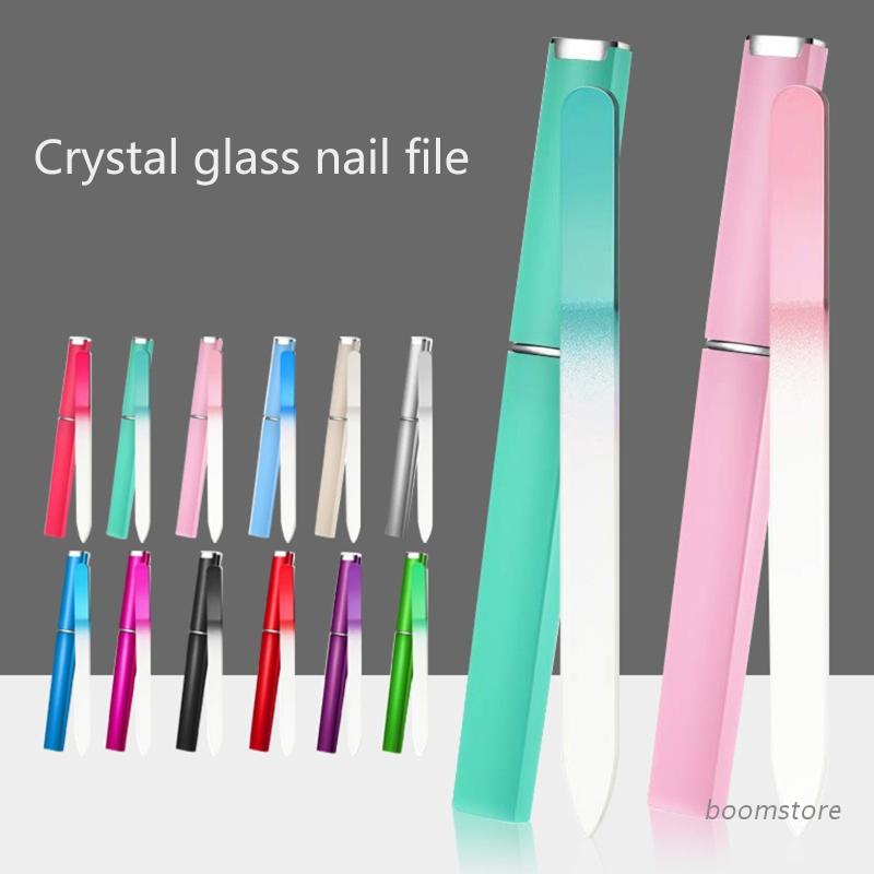 Dụng Cụ Giũa Móng Tay Bằng Kính/ Thủy Tinh Hai Mặt Mini Tiện Dụng