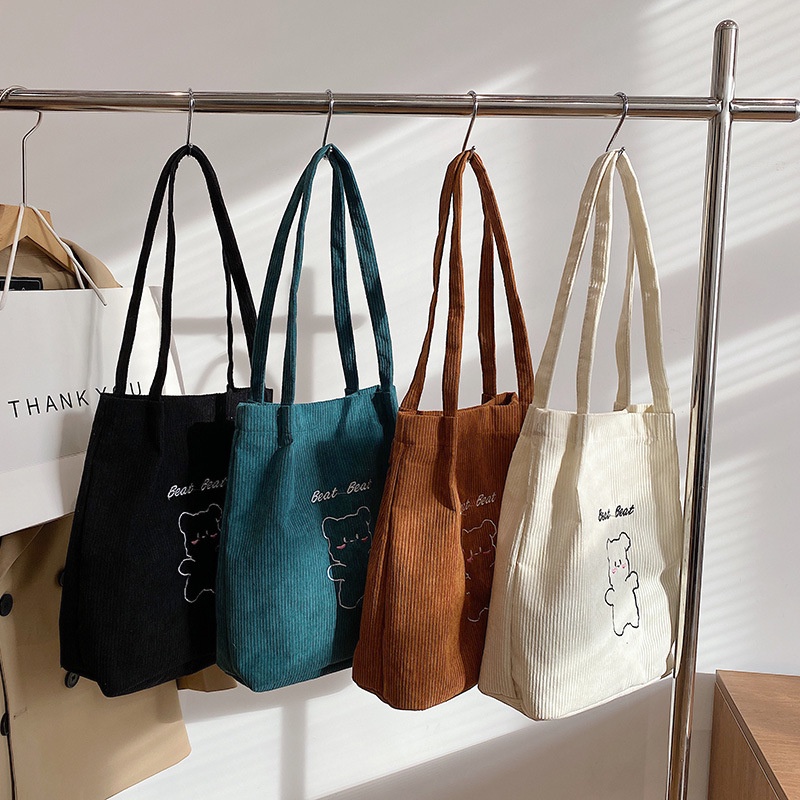Túi Xách Canvas Kiểu Dáng Đơn Giản Thời Trang Cho Nữ