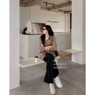 Áo Sơ Mi Nữ Lụa Trơn Form Rộng Kiểu Dáng Basic Nhiều Màu, Áo Sơ Mi Lụa Công Sở A003