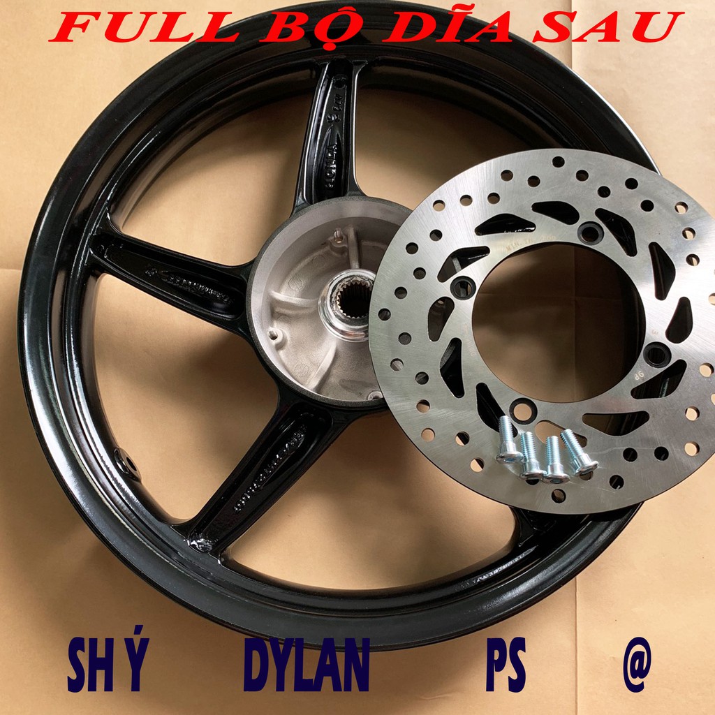 Full bộ dĩa sau cho SH Ý Dylan PS A Còng - Bộ dĩa sau cho các dong SH Ý Dylan PS