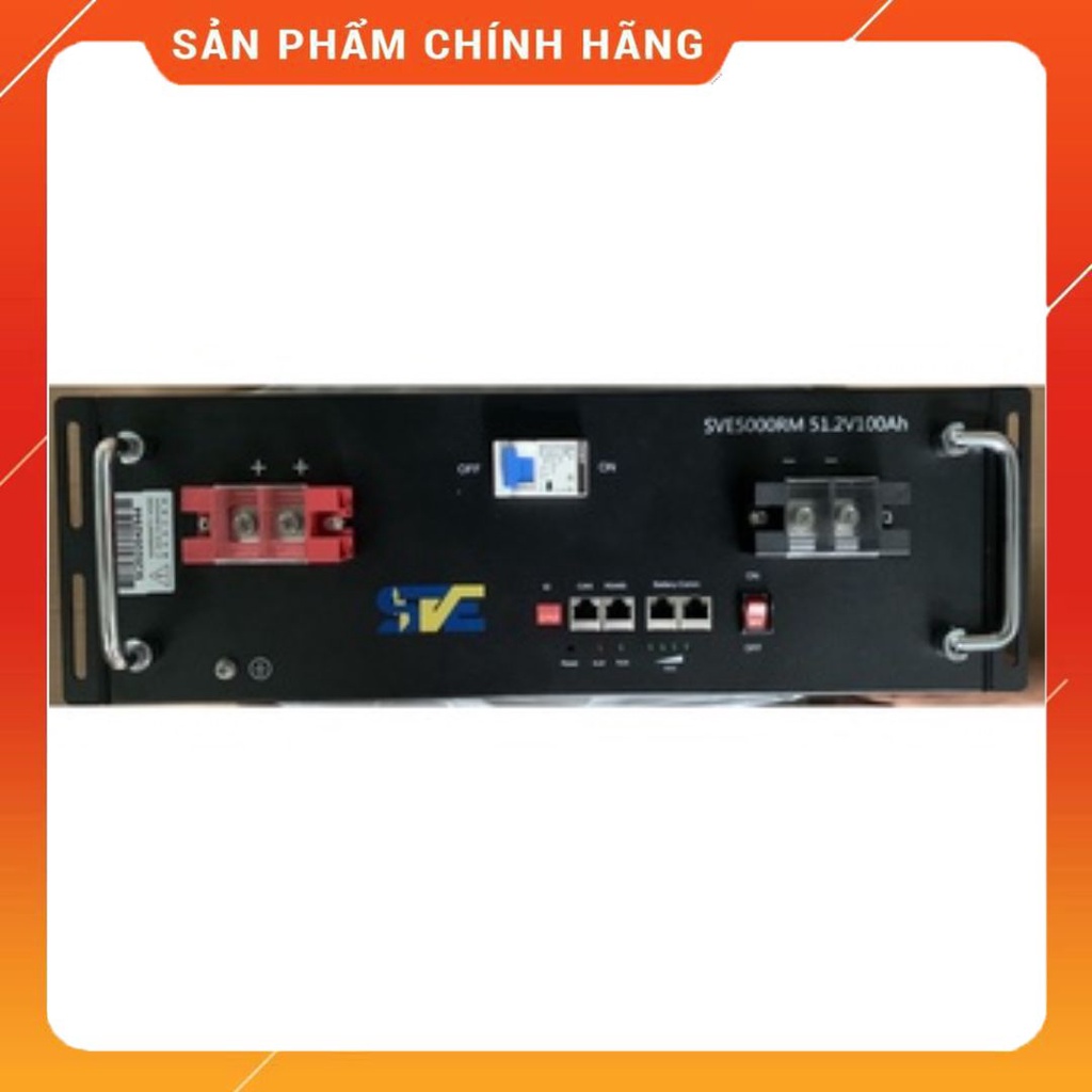 Pin Lithium  SVE SVE5000RM 5.12KWH 51,2V 100Ah gắn tủ