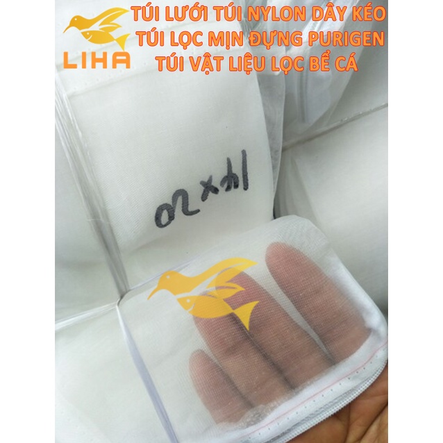 Túi Lọc Sợi Cước  Kèm Dây Kéo - Túi Lọc Mịn Cho Bể Cá