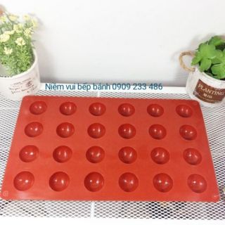 Khuôn silicon bán cầu 24 ô