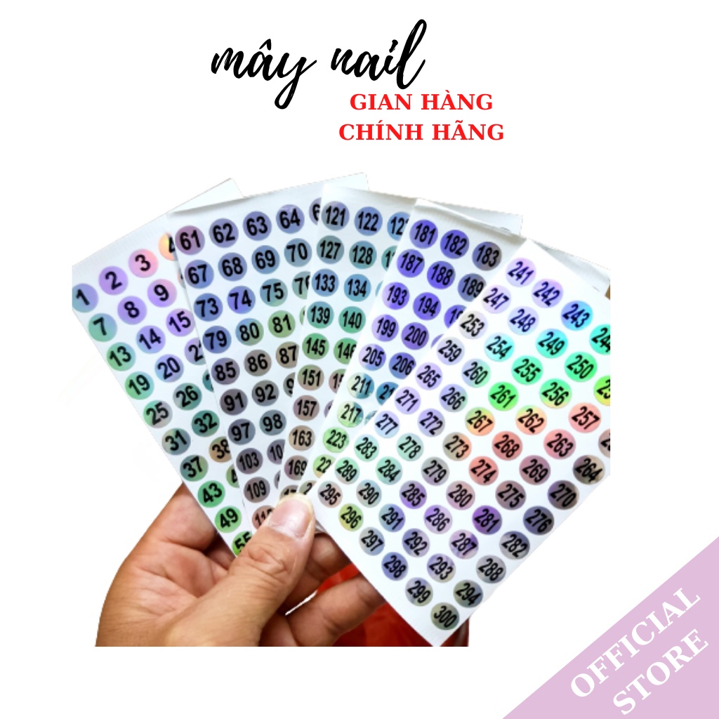 Tem dán số chai sơn mới về hàng ( từ số 1-300) .