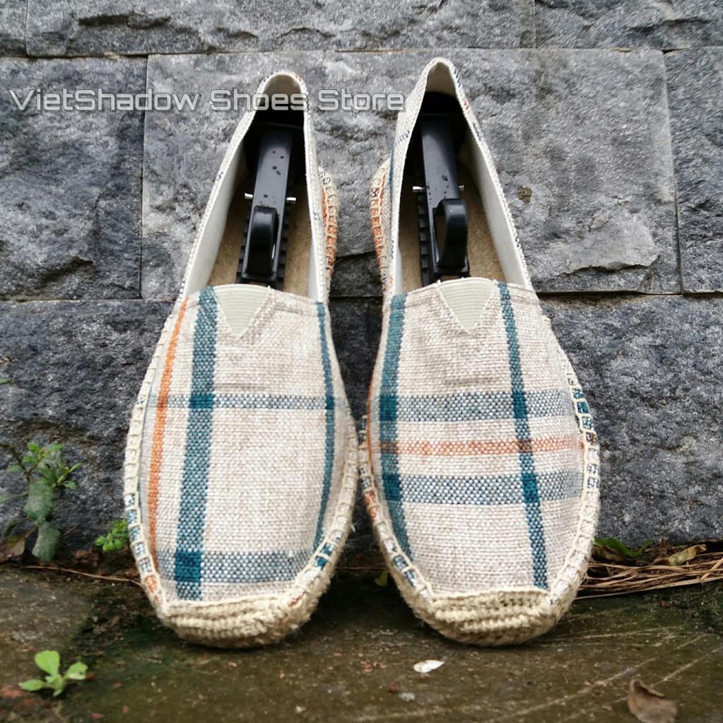 Slip on nam | giày lười vải nam kiểu TOMS - Vải bố, đế cói - Mã SP 8085 hàng Quảng Châu | BigBuy360 - bigbuy360.vn