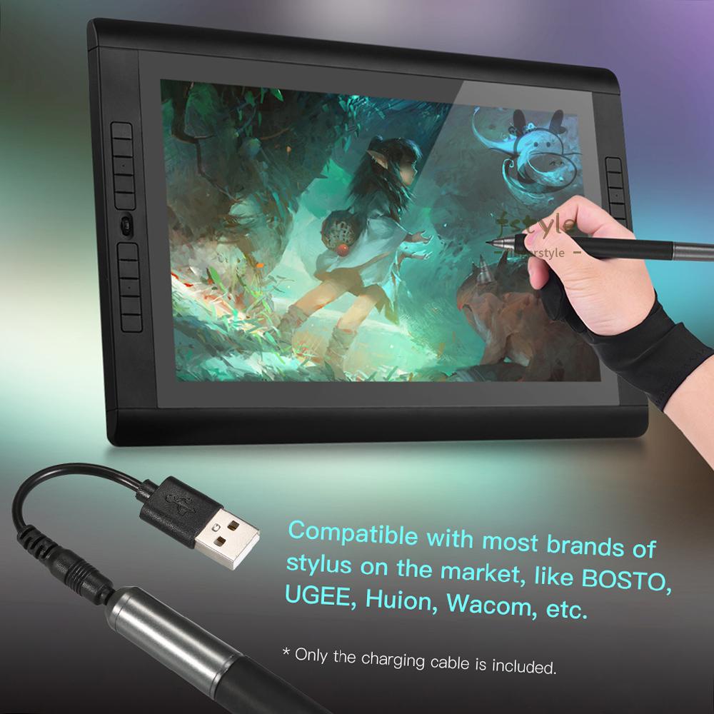 Dây Cáp Sạc Bút Cảm Ứng 12cm Tương Thích Với BOSTO/UGEE/Huion/Wacom Graphic