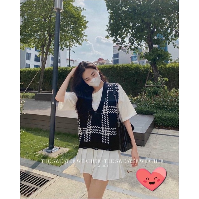 [CÓ ẢNH THẬT + VIDEO TỰ QUAY ] Áo Gile Cổ Tim Viền Đen, Vàng, Xanh From Bé Mix Đồ Siêu Iuu Luôn Nè | BigBuy360 - bigbuy360.vn