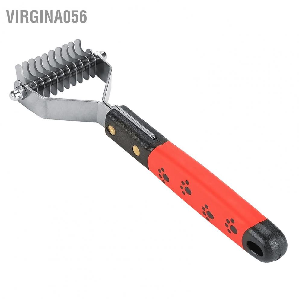 Virgina056 Pet Hair Comb Stainless Steel Pin Grooming Deshedding Tool for Dogs Cats Long