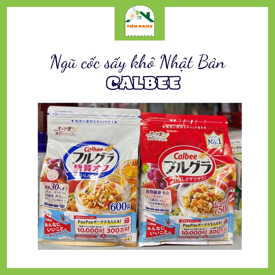 Ngũ cốc Calbee nội địa Nhật, ngũ cốc hạt và hoa quả sấy khô bổ sung dinh dưỡng