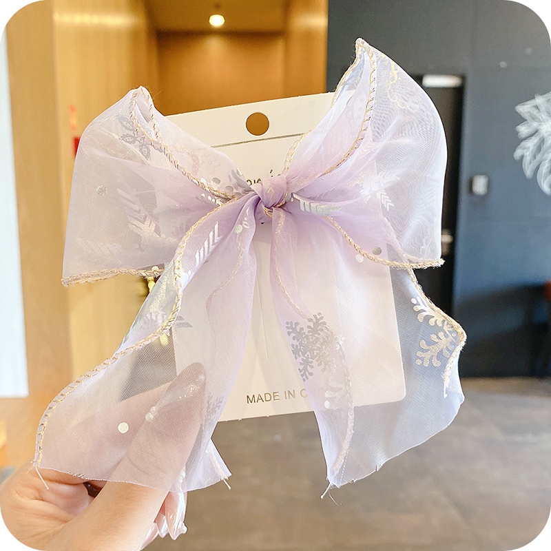 Dây cột tóc nơ thời trang tiên nữ ngọt ngào phụ kiện tóc xinh xắn