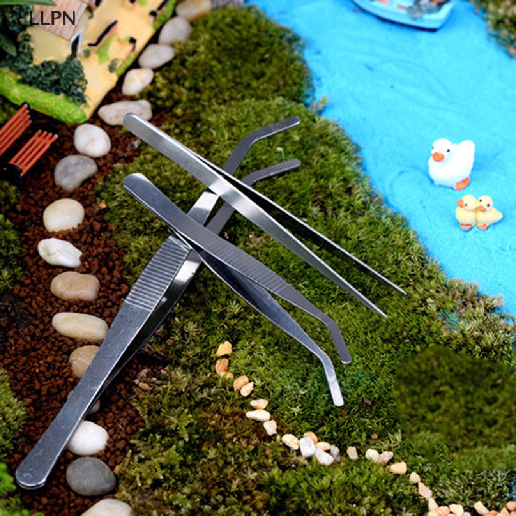 [LLPN] Stainless Spoon Forceps tools fairy garden miniatures mini gnomes moss terrariums resin crafts figurines for gard