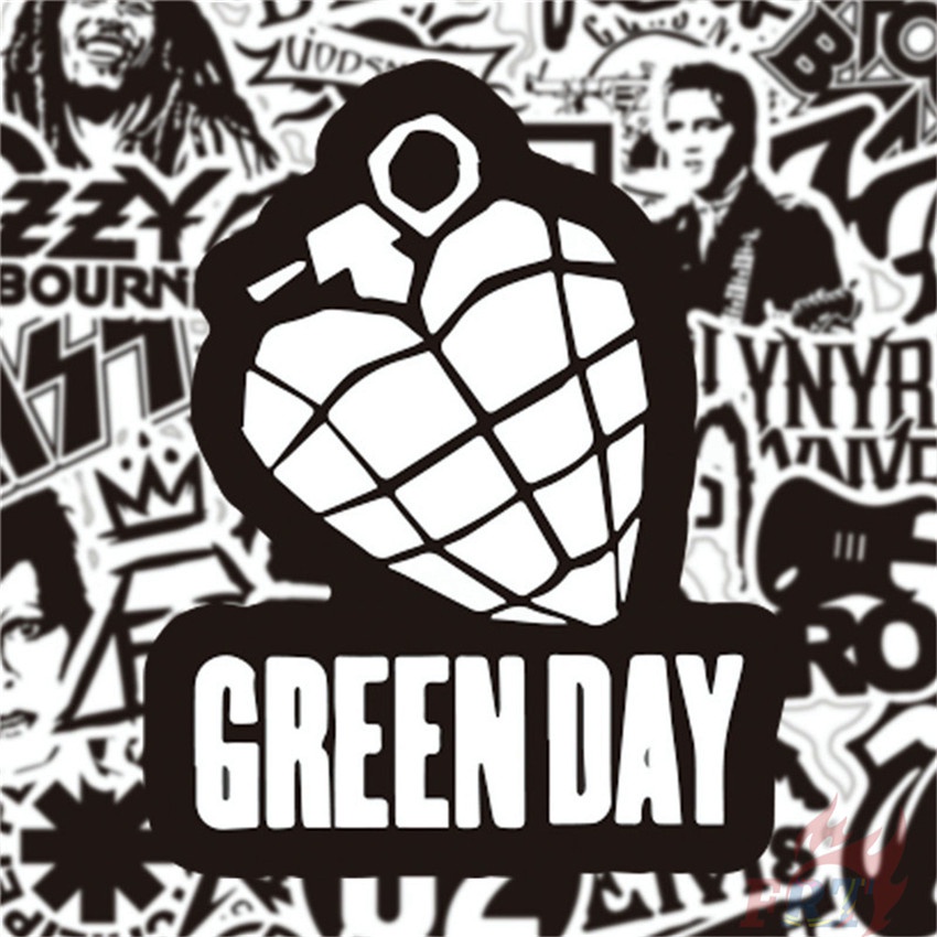 50Pcs/Set ❉ Punk HipHop Rock Band . Classical Black & White Color Series 01 Band Logo Stickers ❉ Waterproof DIY Fashion Decals Doodle Stickers