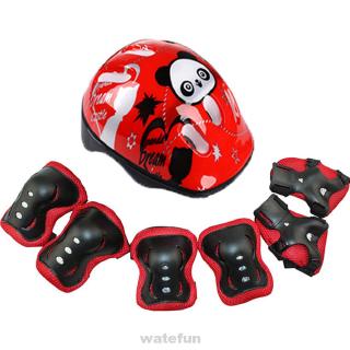 Helmet Protector Set Protective Gear Sports Outdoor Skating Roller Elbow 7pcs/set Adjustable Safeguard For Kids