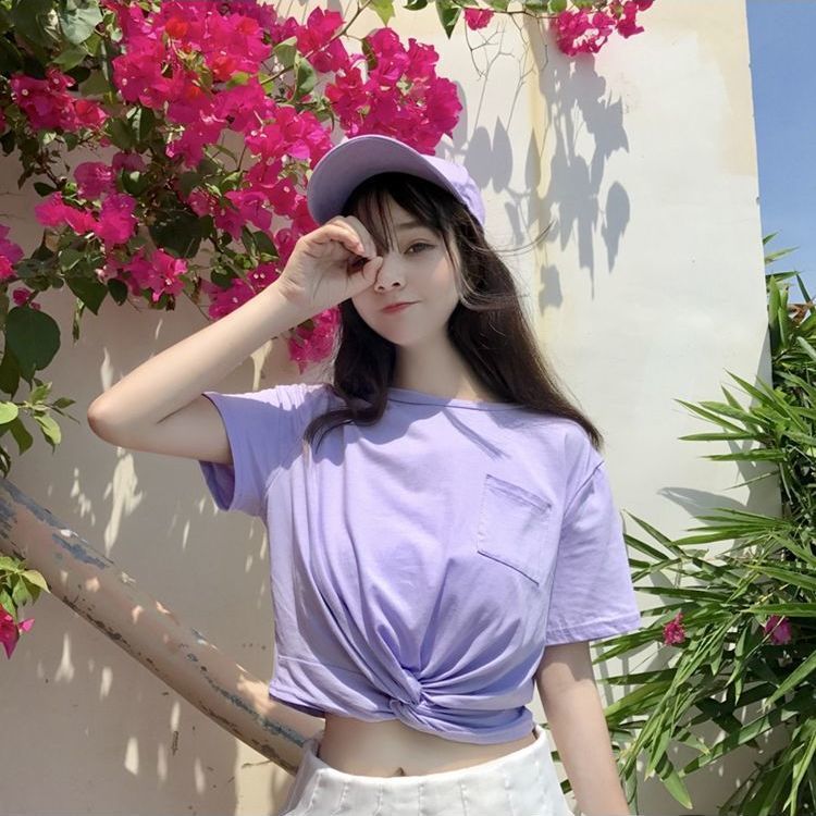 Áo Croptop Lưng Cao Xinh Xắn Theo Phong Cách Hàn Quốc 2021 | BigBuy360 - bigbuy360.vn