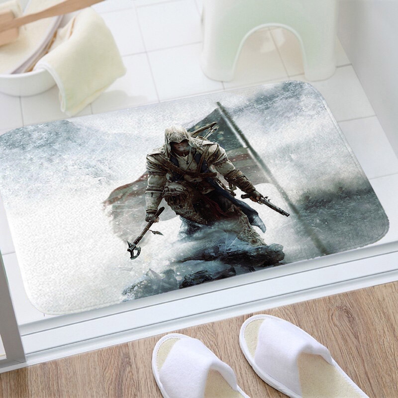 Thảm Chùi Chân Chống Trượt In Hình Game Assassin 's Creed 40x60cm