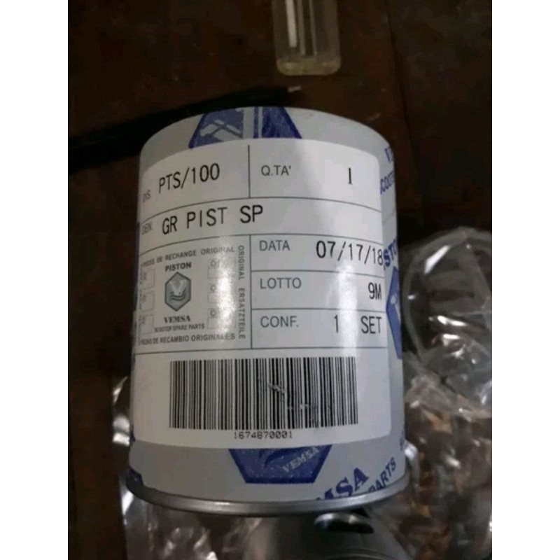 Bộ Pít Tông 9m vespa pts 100cc