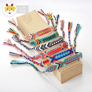 Vòng tay đan dây màu sắc phong cách bohemian đẹp mắt