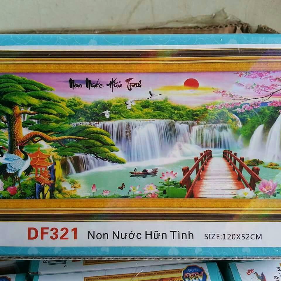 tranh đính đá phong cảnh non nước hữu tình DF321