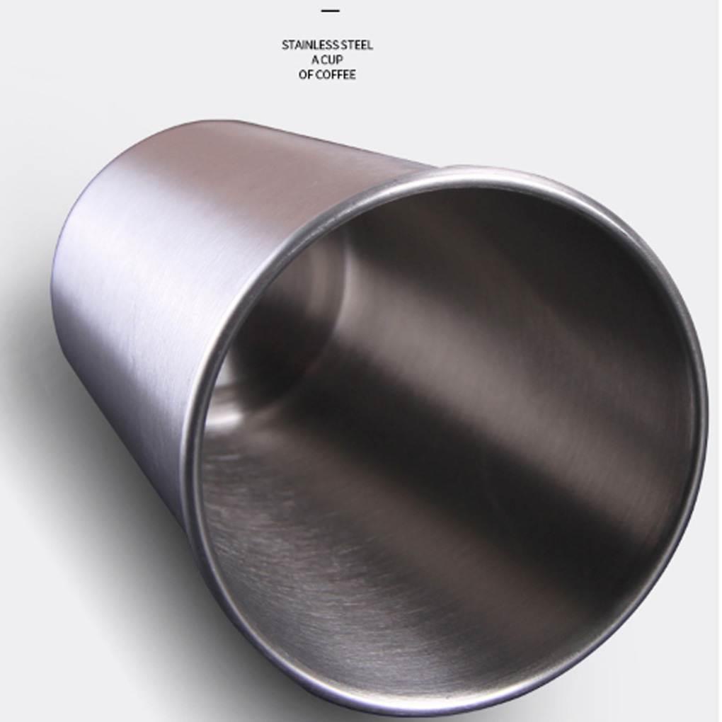 [Coco] Stainless Steel Rolled Top Edge Pint Cups Shatterproof Drinking Glasses for Kids and Adults