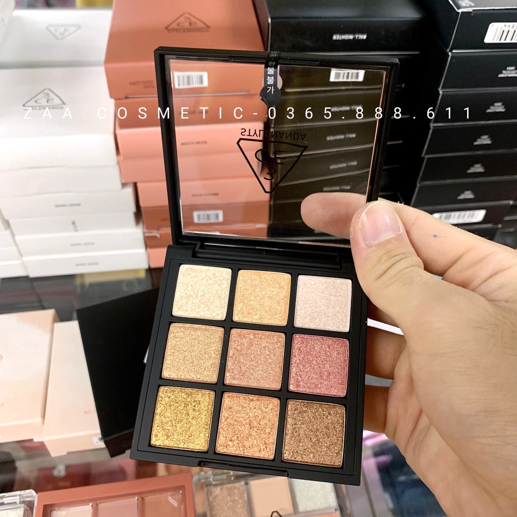 Bảng Phấn Mắt 9 Ô Nhũ Lấp Lánh 3CE Multi Eye Color Palette - All Nighter