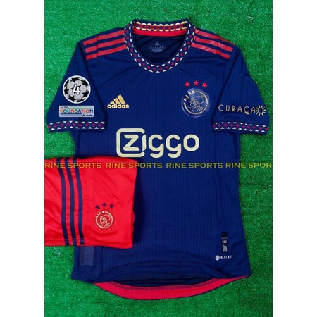 Bộ ajax sân khách xanh đen Super bodyfix Thailand mùa giải 2022-2023 Giống thi đấu 100%