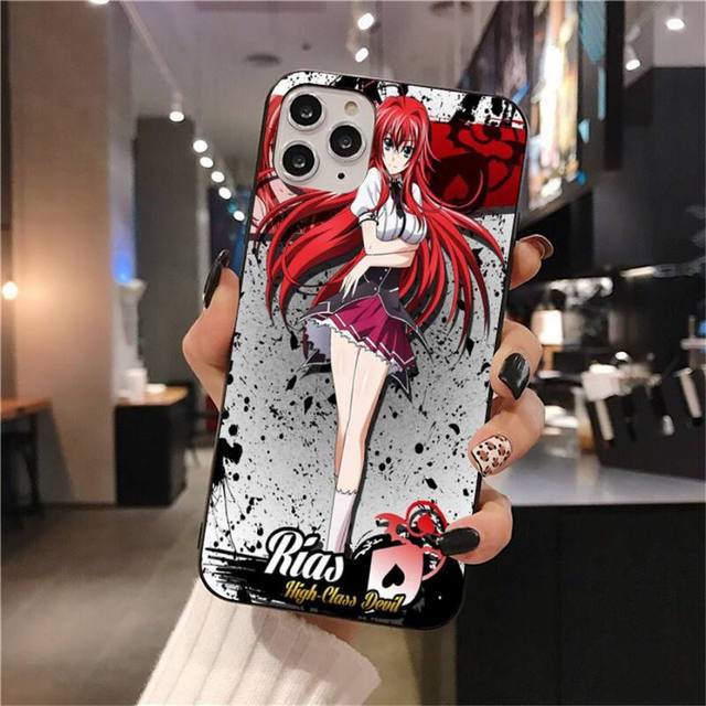 Ốp Lưng In Hình Cá Tính Cho iPhone 4 4S 5 5S SE 5C 6 6S 7 8 Plus X XS Max XR 220923 Ốp Điện Thoại Mềm Viền Đen Hình Akeno Rias Gremory High School Dxd