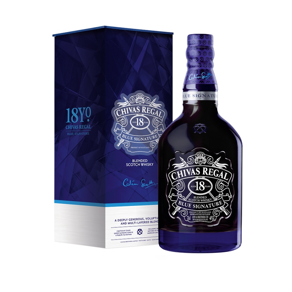 Rượu Chivas Regal 18 YO Blue Signature Nồng Độ Alc 40% 700ml [Whisky] Kèm Hộp