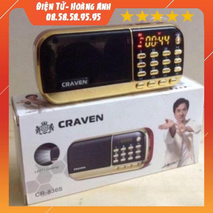 Loa radio mini Craven CR836s  nghe đài, nghe nhạc, nghe kinh phật