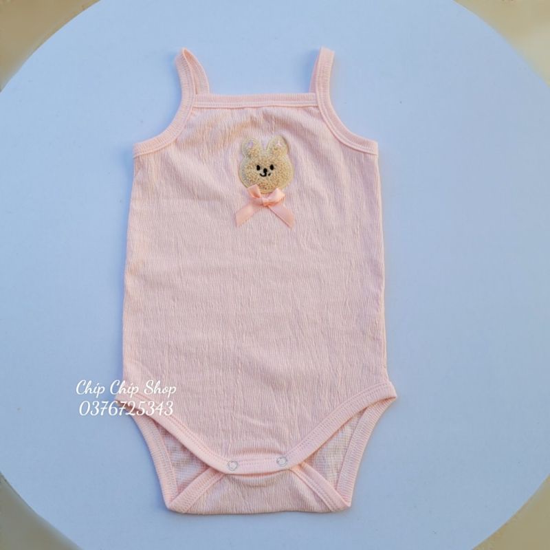Bodysuit hai dây thêu gấu và thỏ hàn quốc chất liệu cotton chuẩn hàn mỏng và mát 3-14kg Chíp Chíp Shop