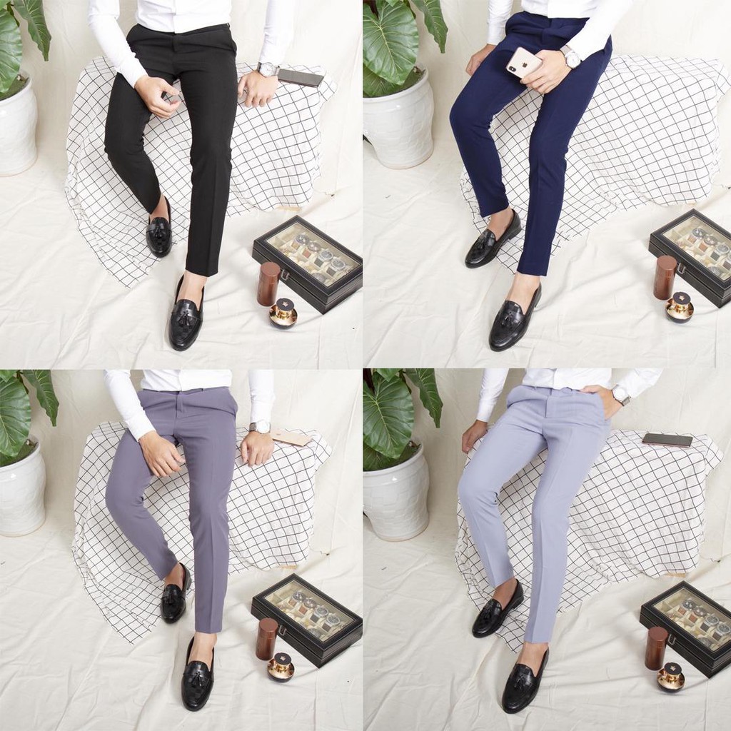 Quần âu nam đẹp vải không nhăn không xù