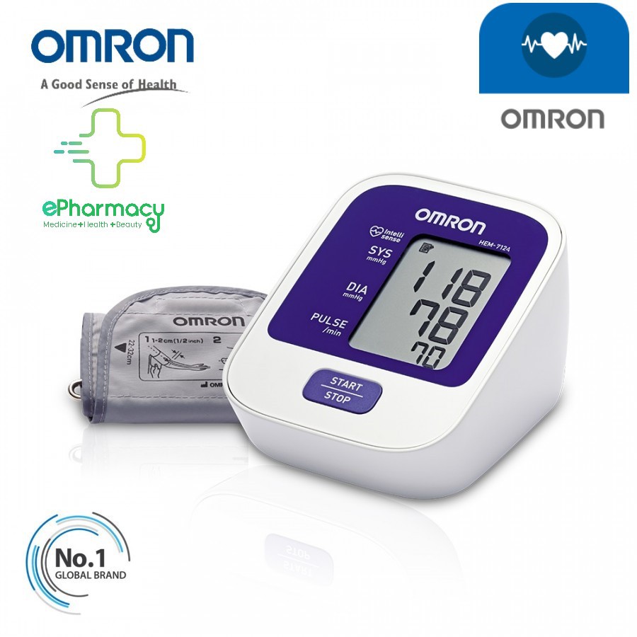 OMRON HEM-7124 - Máy đo huyết áp Omron HEM 7124 trên bắp tay tự động