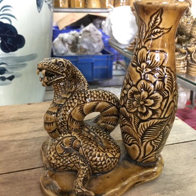 Rắn Lọ Hoa_Gốm Sứ Bát Tràng